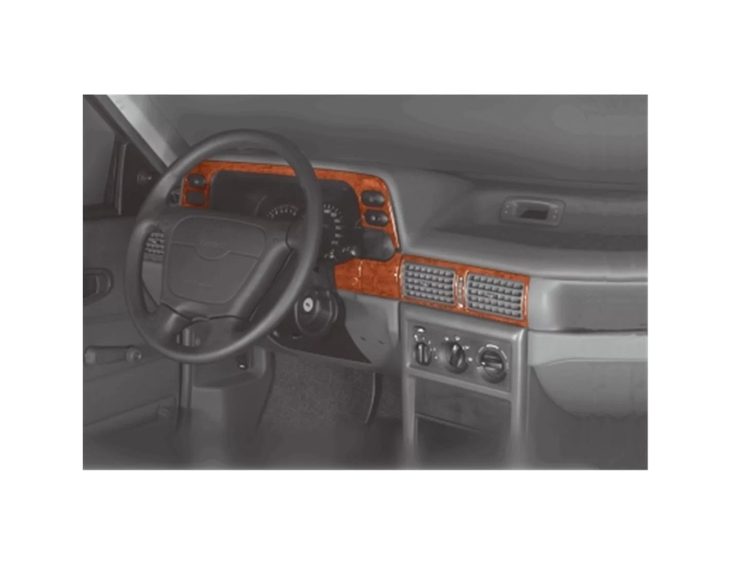 Daewoo Nexia 02.95-05.97 3D Decor de carlinga su interior del coche 12-Partes