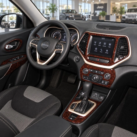 Jeep Cherokee 2014-in poi set completo; Climate-Control kit rivestimento cruscotto e interni 3D