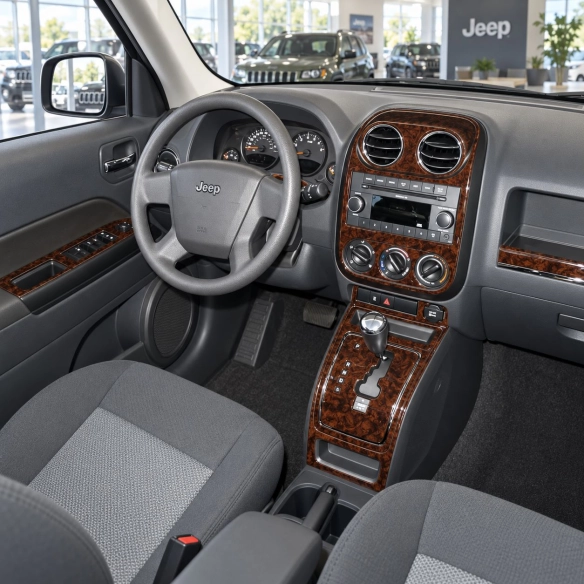Jeep Compass 2007-2010 kit 3D de molduras interiores para salpicadero 26 piezas