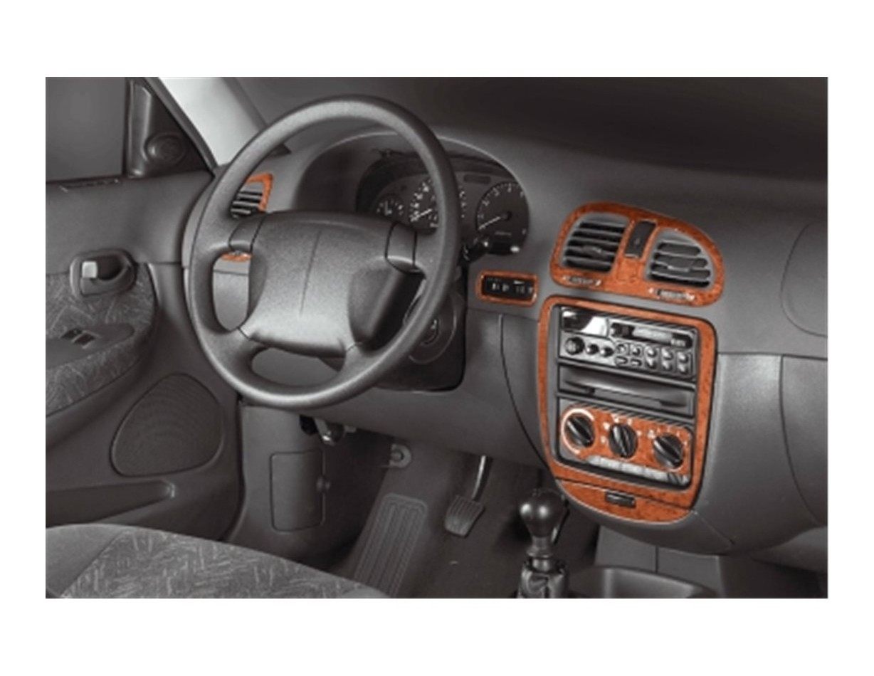 Daewoo Nubira I 05.97 - 01.99 3D Inleg dashboard Interieurset aansluitend en pasgemaakt op he 19 -Teile