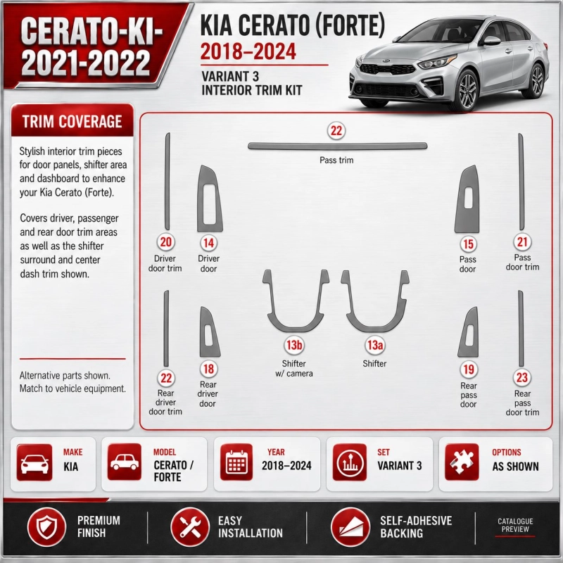 Kia Cerato 2021 2022 – Designer Interior Trim Kit – Full Set