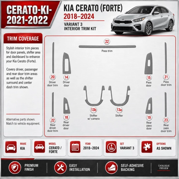 Kia Cerato 2021 2022 – Designer Interior Trim Kit – Full Set