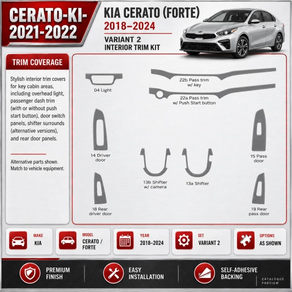 Kia Cerato 2021 2022 – Designer Interior Trim Kit – Full Set