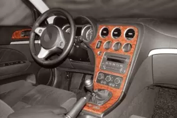 Alfa Romeo 159 09.2005 3D Interior Kit de embellecedores de salpicadero Decoración de salpicadero 8-Partes