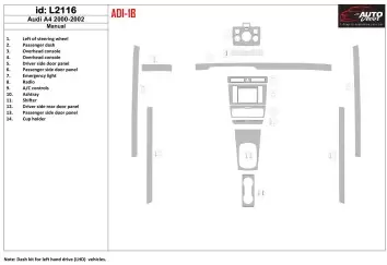 Audi A4 2000-2001 Full Set, ÐœÐšÐŸÐŸ Decor de carlinga su interior