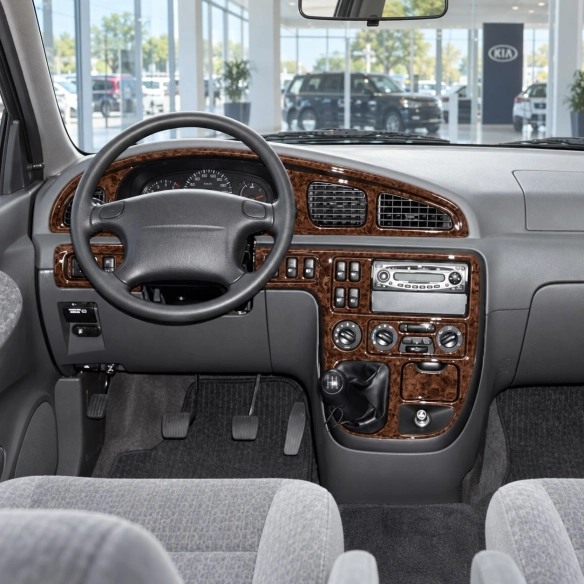 Kia Carnival 1999-Actualidad kit 3D de molduras interiores para salpicadero 14 piezas