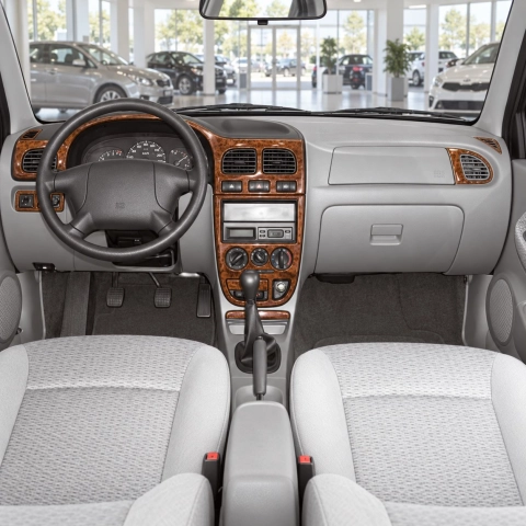 Kia Rio 2000-2002 3D kit décoration intérieure tableau de bord 9 pièces