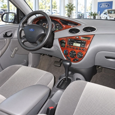 Ford Focus 2000-2002 set completo; senza Armrest, 4-Door kit rivestimento cruscotto e interni 3D 18 pezzi