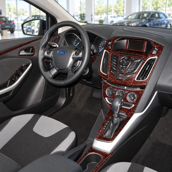 Ford Focus 2012-heden Full Set, 6 Audio-Speakers, AC, Auto Gear, Not Sony Radio interieur dashboard decoratieset dashboard decor
