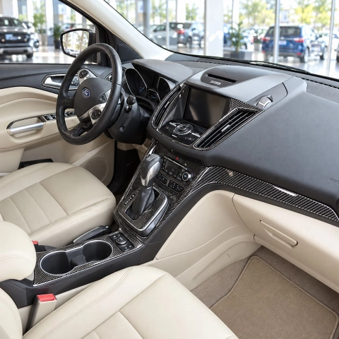 Ford Kuga 2013-in poi set completo; senza navigatore; manual Climate-Control kit rivestimento cruscotto e interni 3D