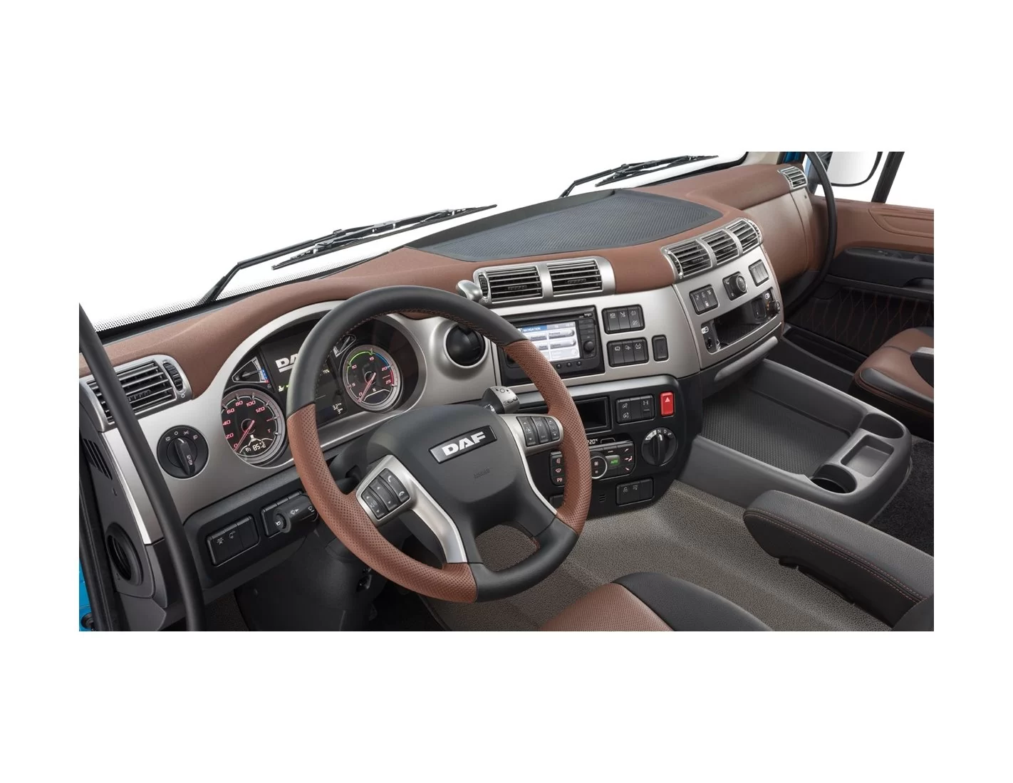 Daf CF 2014 3D Decor de carlinga su interior del coche -Partes
