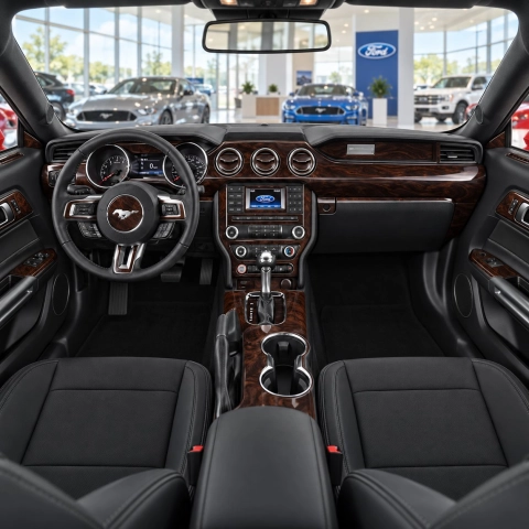 Ford Mustang 2015-2023 kit rivestimento cruscotto e interni 3D 67 pezzi