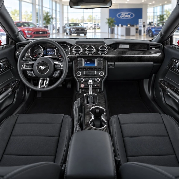 Ford Mustang 2015-2023 interieur dashboard decoratieset dashboard decor 67 delen