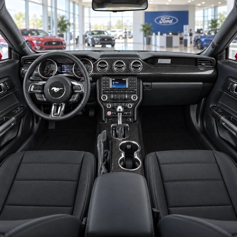 Ford Mustang 2015-2023 kit décoration intérieure tableau de bord 47 pièces
