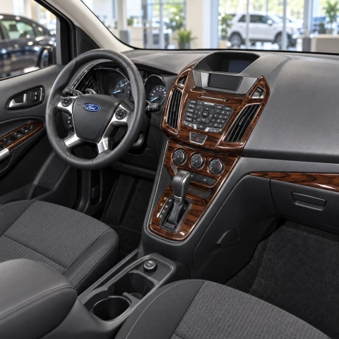 Ford Courier 2014-Actualidad kit 3D de molduras interiores para salpicadero 29 piezas