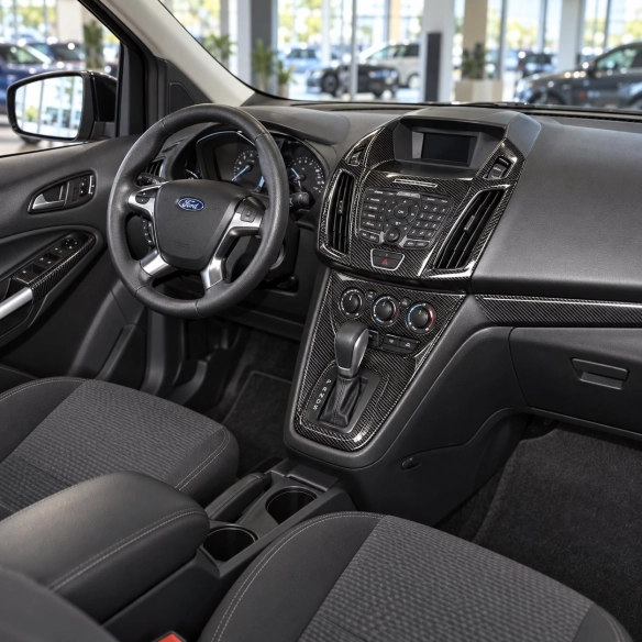 Ford Courier 2014-Actualidad kit 3D de molduras interiores para salpicadero 29 piezas