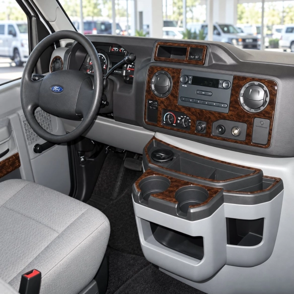Ford E-Series E-Van 2012-2022 Interior Dashboard Trim Kit Dash Trim Dekor 19 Parts