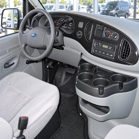Ford E-Series E-Van 2008-2011 3D Cockpit Dekor Interieurleisten Set 10-teilig