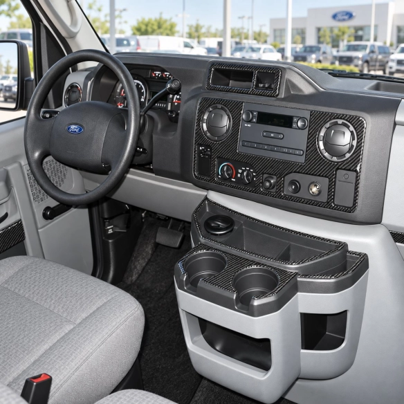 Ford E-Series E-Van 2012-2022 kit de molduras interiores para salpicadero 19 piezas