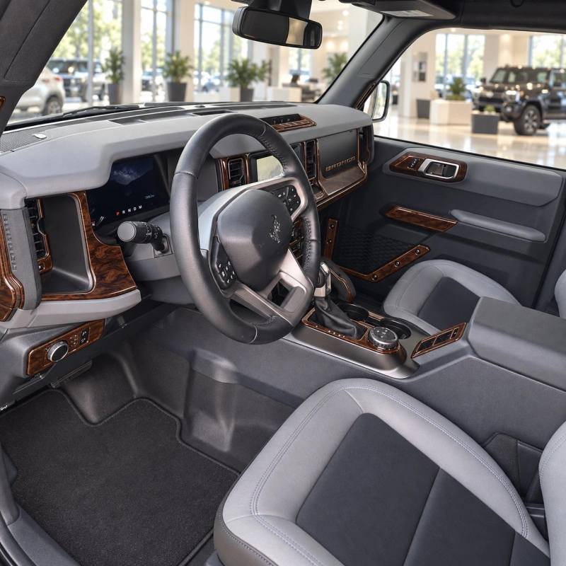 Ford Bronco 2021-2024 kit 3D de molduras interiores para salpicadero 56 piezas
