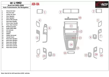 Audi A4 2005-2008 Automatic Gearbox Interior BD Dash Trim Kit