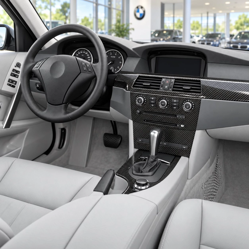 BMW 5-Series E60 2003-2008 3D interieur dashboard decoratieset dashboard decor 17-delen