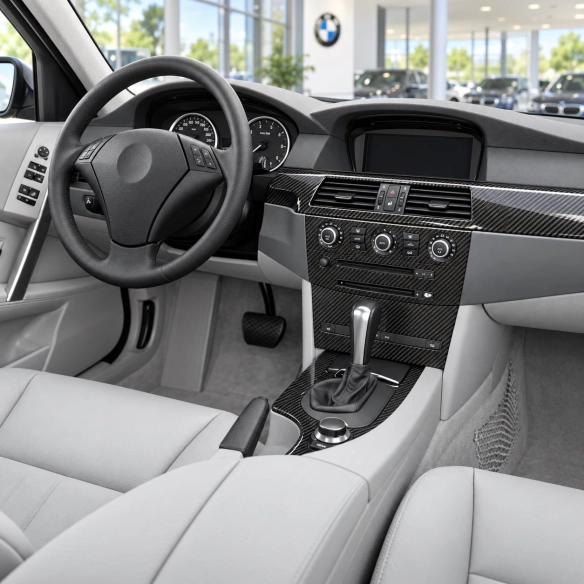 BMW 5-Series E60 2003-2008 3D interieur dashboard decoratieset dashboard decor 17-delen