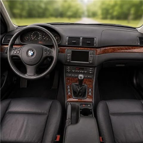 BMW 3 Series E46 1998-2004 3D dashboard trim kit, 4 parts
