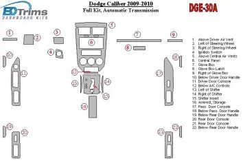 DODGE Dodge Caliber 2009-UP Full Set, Automatic Gear Interior BD Dash Trim Kit €59.99