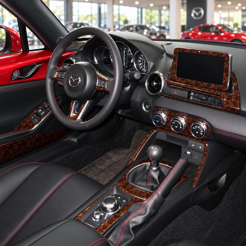 Mazda MX-5 Miata ND Mk4 2015-2020 kit 3D de molduras interiores para salpicadero 25 piezas