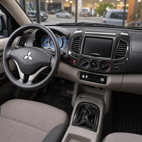 Mitsubishi L 200 4x4 2007-in poi kit rivestimento cruscotto e interni 3D 11 pezzi 2