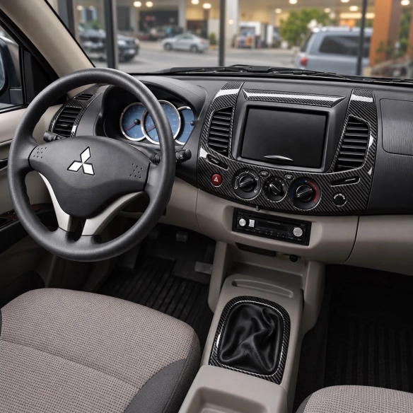 Mitsubishi L 200 4x2 2007-heute 3D Cockpit Dekor Interieurleisten Set 13-teilig