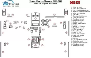 DODGE Dodge Charger 2008-UP Basic Set, 5 - Gears Automatic Gearbox Interior BD Dash Trim Kit €59.99