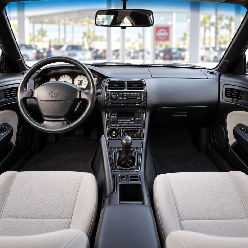 Nissan 240SX 1995-1998 3D Cockpit Dekor Interieurleisten Set As shown in product diagram-teilig