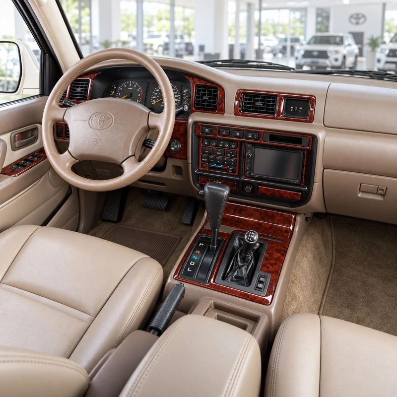 Toyota Land Cruiser 80 1995-1997 juego completo, 20 piezas set kit de molduras interiores para salpicadero