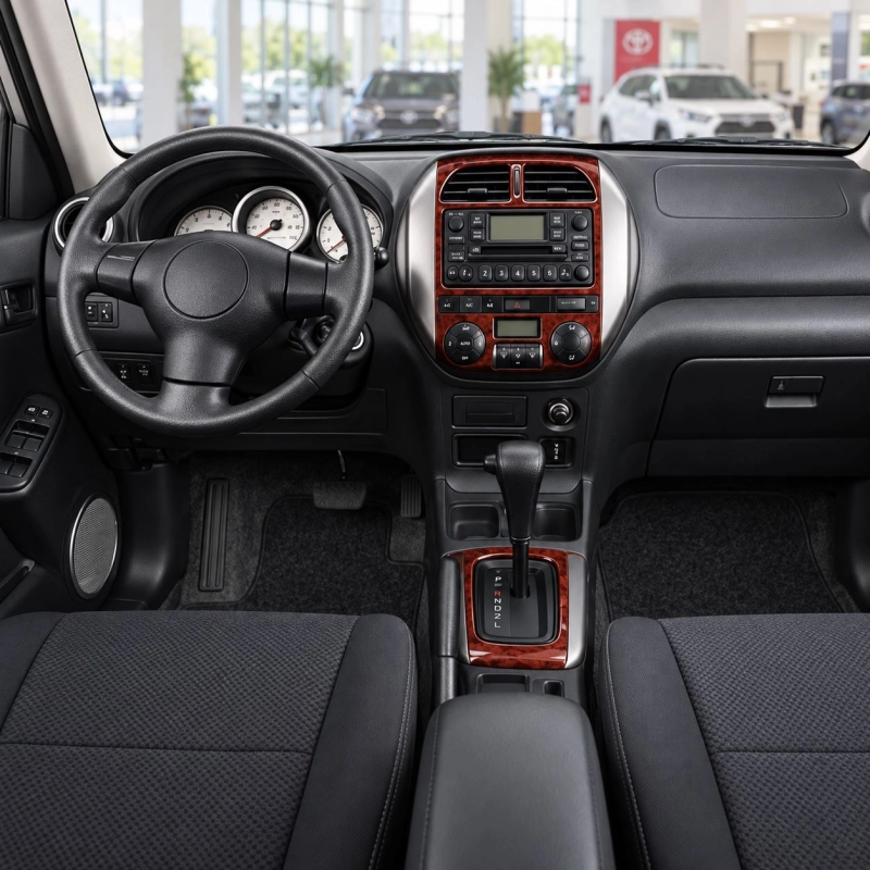 Toyota Rav 4 XA20 2003-2004 3D interieur dashboard decoratieset dashboard decor 4-delen