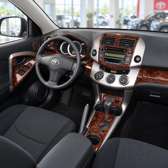 Toyota RAV-4 2006-UP Automatic Gearbox A/C Controls Interior Dashboard Trim Kit Dash Trim Dekor