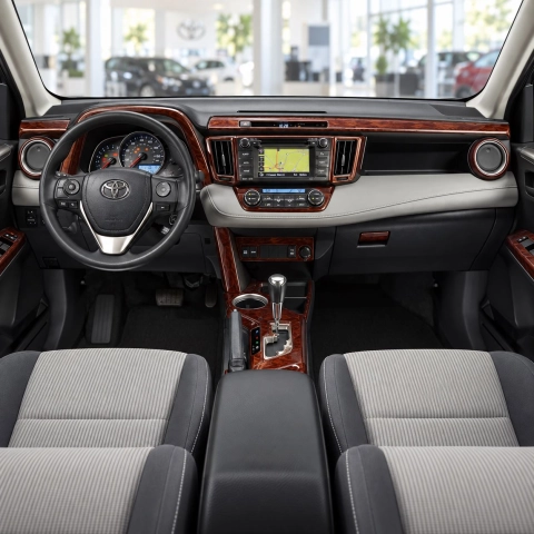 Toyota RAV4 2013-2015 3D Cockpit Dekor Interieurleisten Set 27-teilig