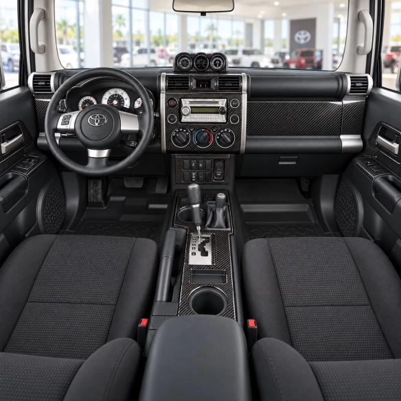 Toyota FJ Cruiser 2007-UP Full Set, Manual Gear Box Interior Dashboard Trim Kit Dash Trim Dekor