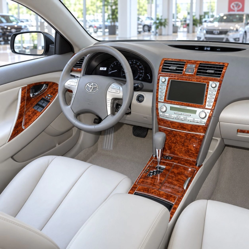 Toyota Camry 2007-2010 set completo, 4 Cyl senza navigatore kit rivestimento cruscotto e interni 3D