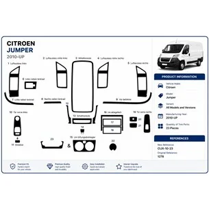 Citroen Jumper 2006+ 3D Armaturenbrett-Dekor-Set, 23 Teile 2