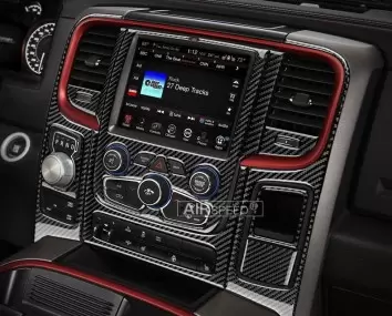 Dodge Ram 2016-2018 Décoration de tableau de bord touch Screen Display, With Front Bucket Seats, 65 Pcs.