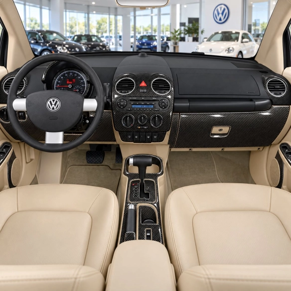 Volkswagen Beetle 2006-2010 kit rivestimento cruscotto e interni 3D 35 pezzi