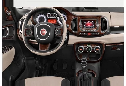 Fiat 500L 2012–2018 3M 3D Interior Dashboard Trim Kit Dash Trim Dekor 39-Parts