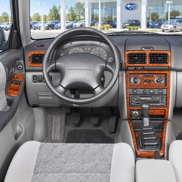 Subaru Forester 1997-2007 kit 3D de molduras interiores para salpicadero 13 piezas