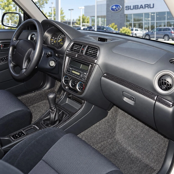 Subaru Impreza/WRX 2002-2004 cambio manuale; Automatic comandi climatizzatore kit rivestimento cruscotto e interni 3D