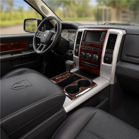 Dodge Ram 2009+ with cup holder, separate seats 3D dashboard trim kit