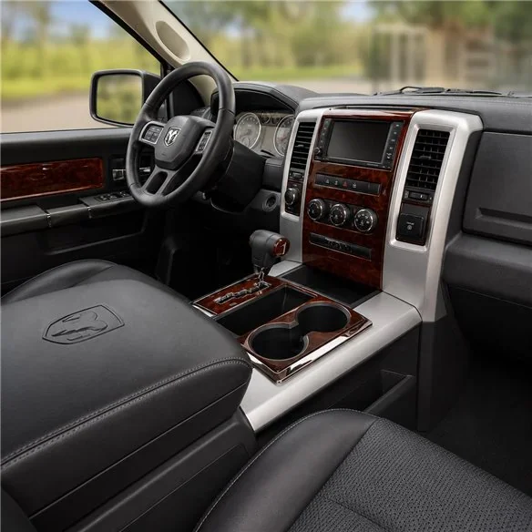 Dodge Ram 2009+ with cup holder, separate seats 3D dashboard trim kit