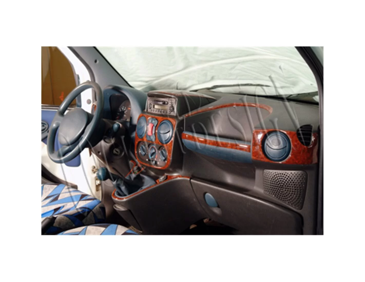 Fiat Doblo 01.01-08.09 3D Decor de carlinga su interior del coche 26-Partes