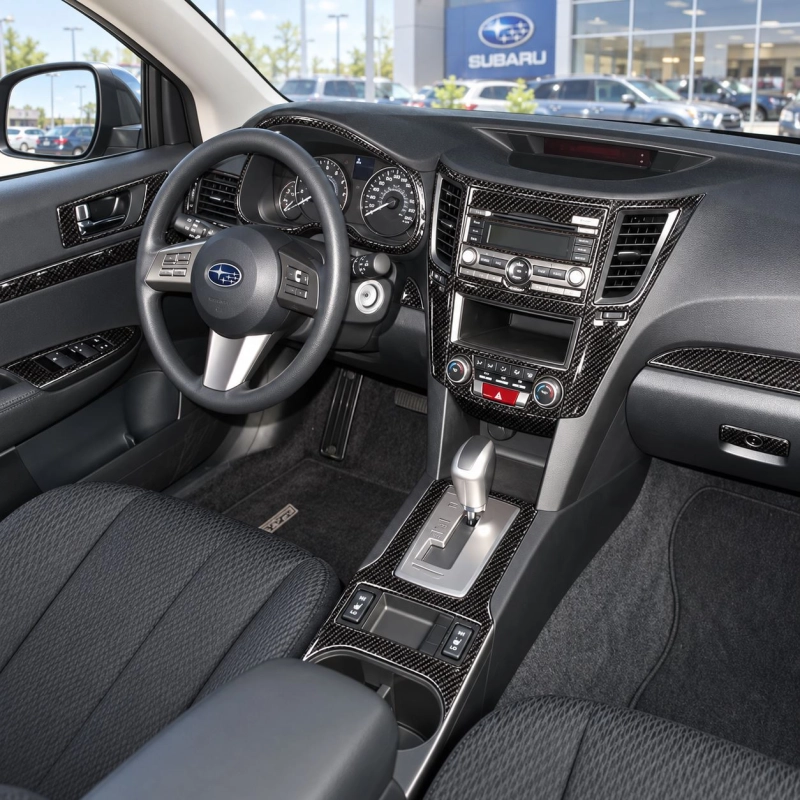 Subaru Legacy 2010-2014 3D kit décoration intérieure tableau de bord 47 pièces